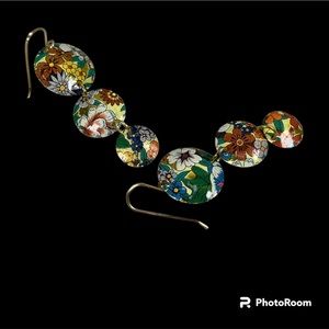 Handcrafted Domed Tin Earrings Women